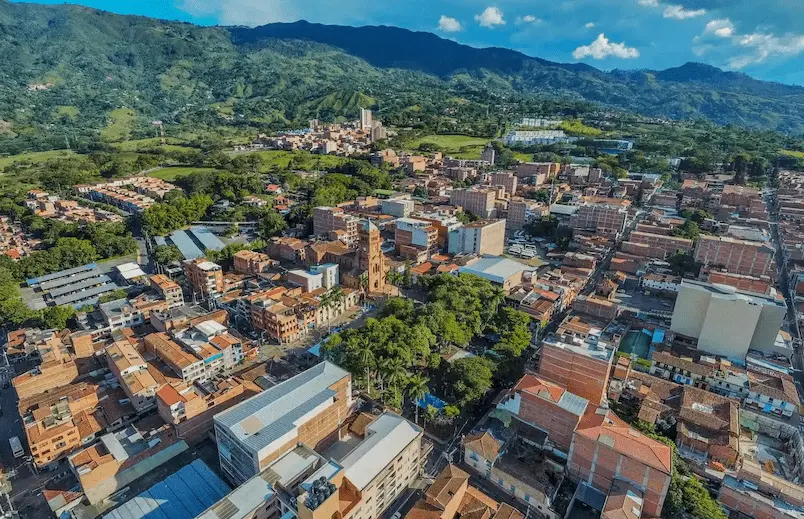 Girardota-Antioquia-804X519 Panorámica Del Casco Urbano De Girardota Tomada Con Dron