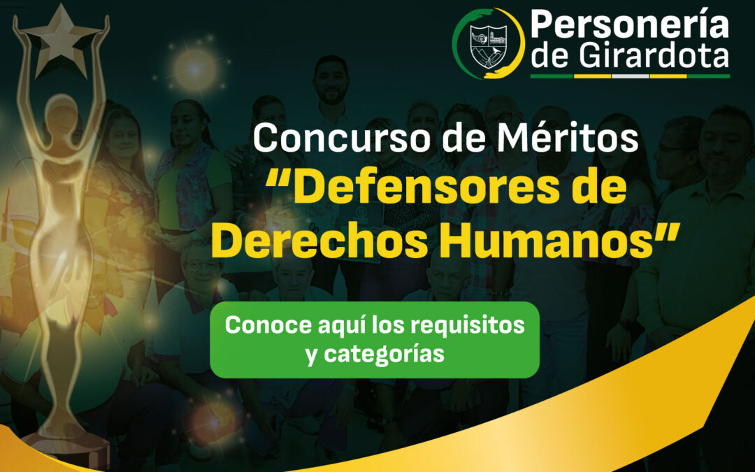 Conoce requisitos y categorías para el Reconocimiento al Mérito de líderes y organizaciones defensoras de Derechos Humanos.