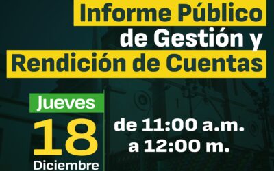 Inicio 1 Informe Público De Gestión Y Rendición De Cuentas